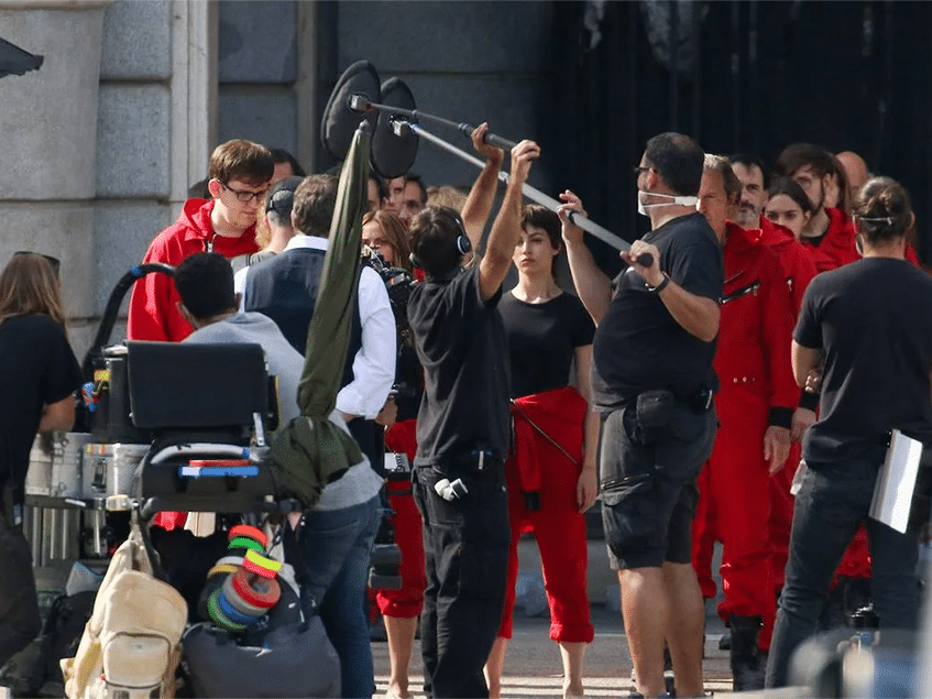 imagen rodaje la casa de papel