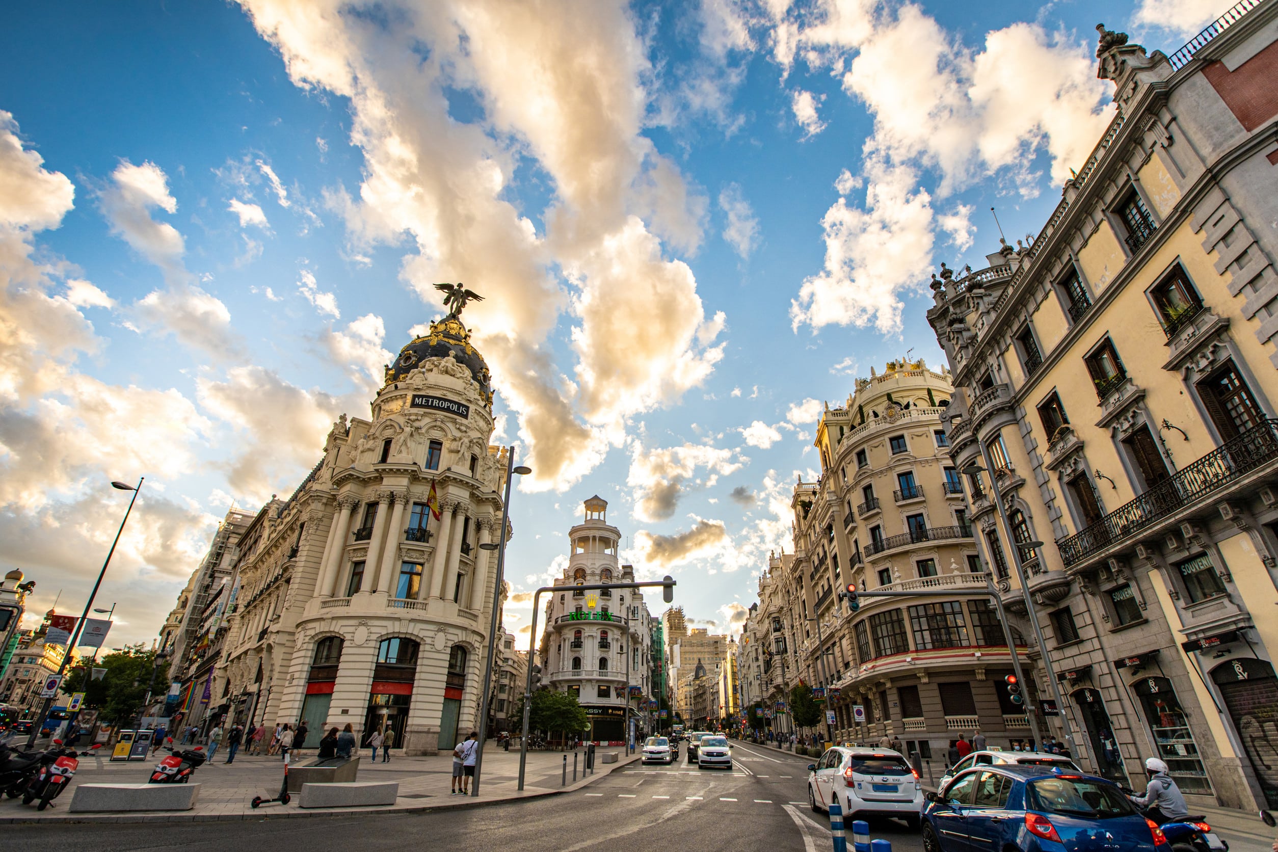 Madrid, Gran Via, rodajes